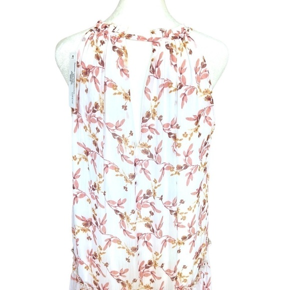 ANTHROPOLOGIE DREW Naomi Vintage Mixed Pink Floral Chiffon Maxi Dress - Picture 5 of 6